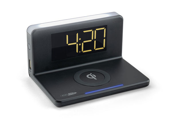 Picture of Alarm Clock with Wireless Charger - Caliber HCG018QI/B