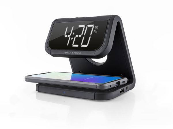 Picture of Alarm Clock with Wireless Charger - Caliber HCG020QI/B